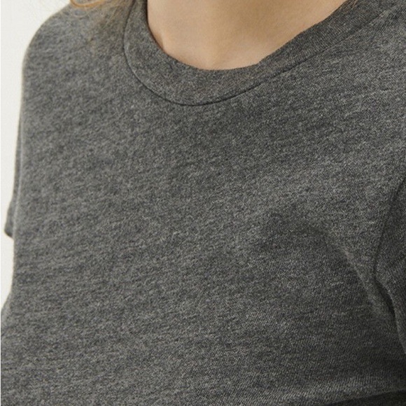EVERLANE MELANGE GRAY 100% COTTON TEE T-SHIRT TOP MEDIUM - Picture 2 of 5